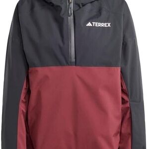 NWT Adidas Terrex Performance Anorak 1/2 zip Jacket Rain Rdy